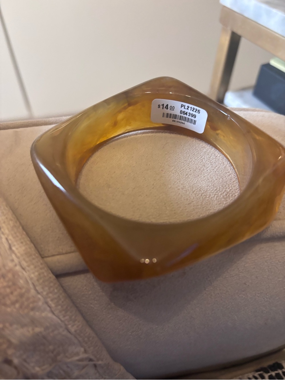 Amber Square Resin Women's Bracelet - Unbranded